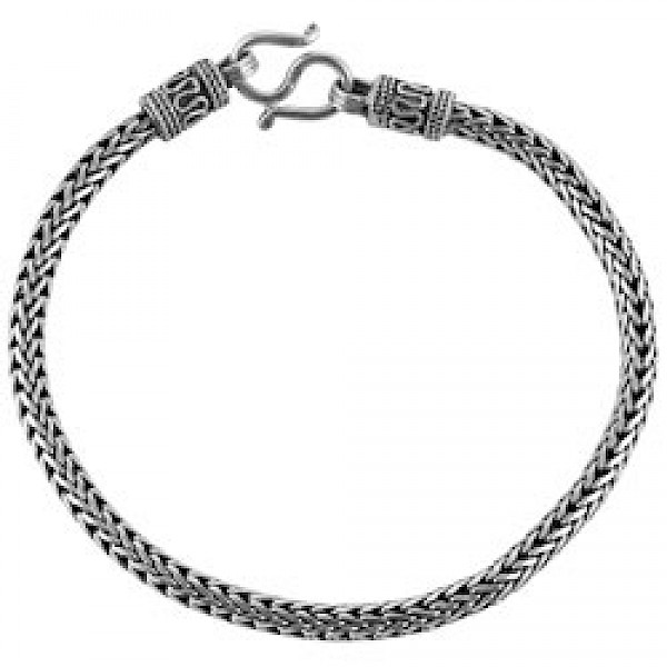9" Thai Chain Silver Bracelet - 4mm Wide