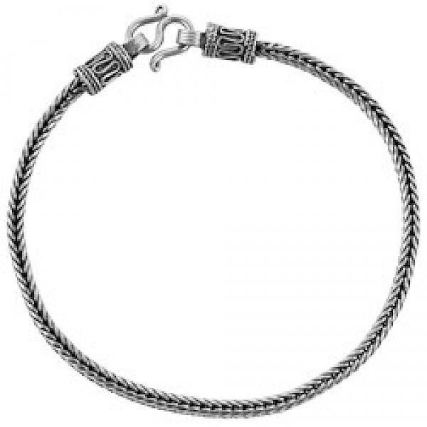9" (23cms) Thai Silver Bracelet - 3mm
