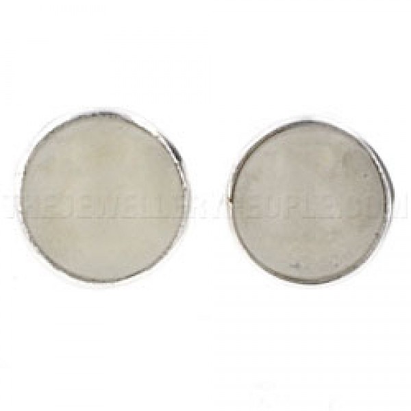Glow Glass & Silver Stud Earrings