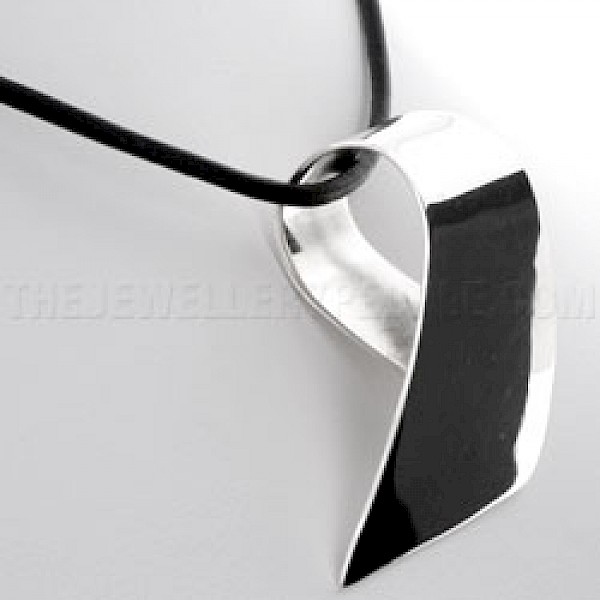 Abstract Curve Silver Pendant - PT030