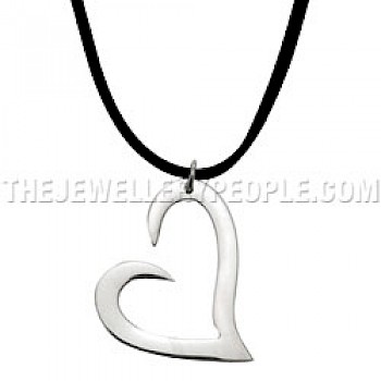 Abstract Heart Silver Pendant - PT319