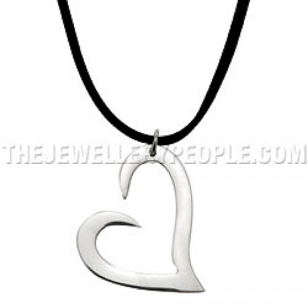 Abstract Heart Silver Pendant - PT319