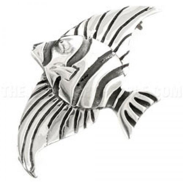 Angelfish Silver Brooch - 55mm Long