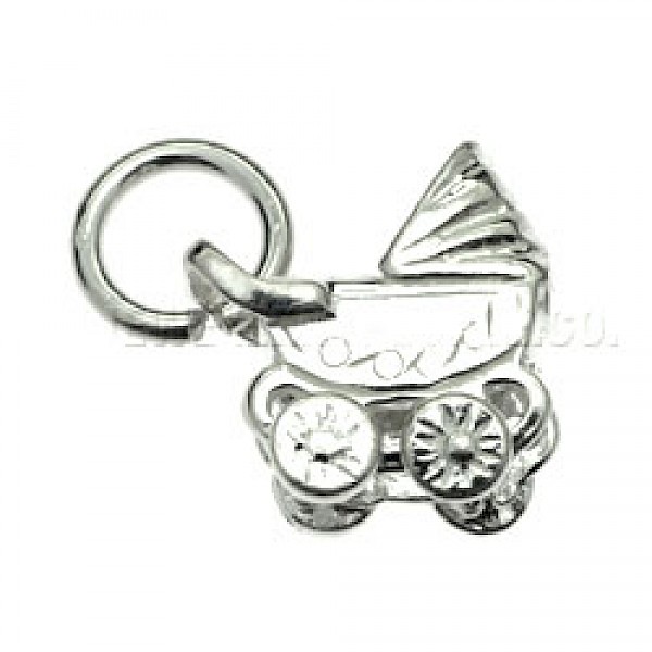 Baby Buggy Silver Charm - L5531