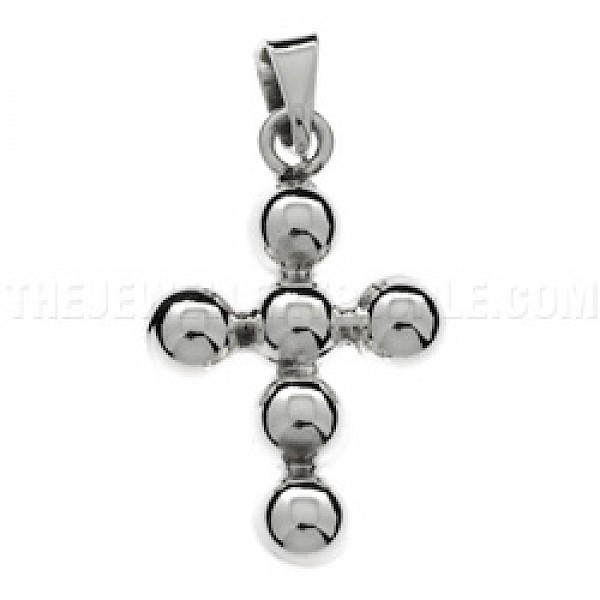 Ball Silver Cross Pendant - PT477