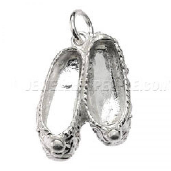 Ballerina Shoe Silver Charm - 2602