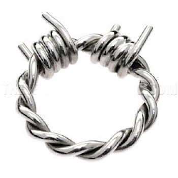 Barbed Wire Silver Ring - RG050