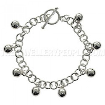 Bauble Drops Silver Bracelet