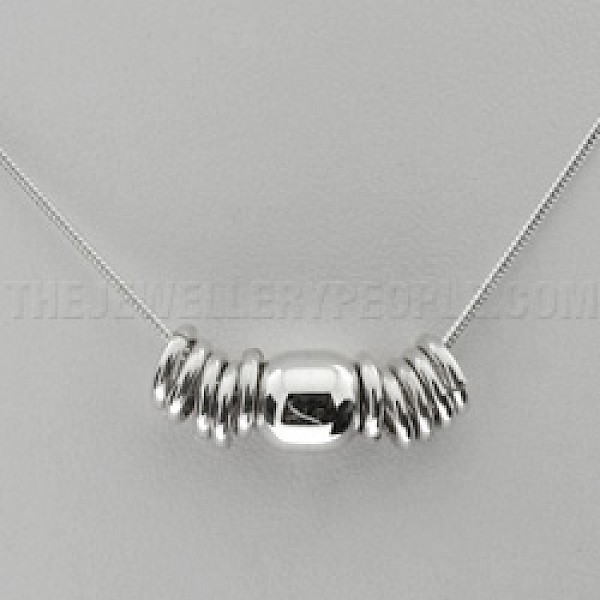 Bead Group Silver Necklace - PT178