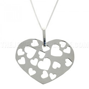 Big Heart Silver Pendant - PT180