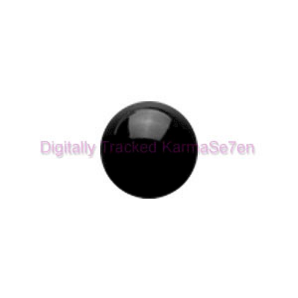 Black Acrylic Threaded Ball