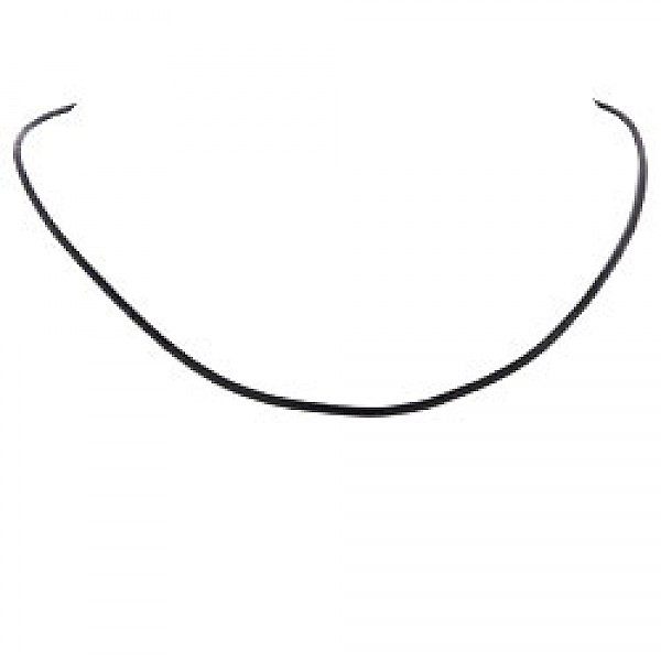 Black Leather Thong Necklace - 2mm - 18" Long