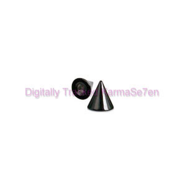 Black Titanium Coated Threaded Micro Cone