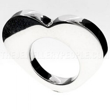 Boxed Heart Silver Ring