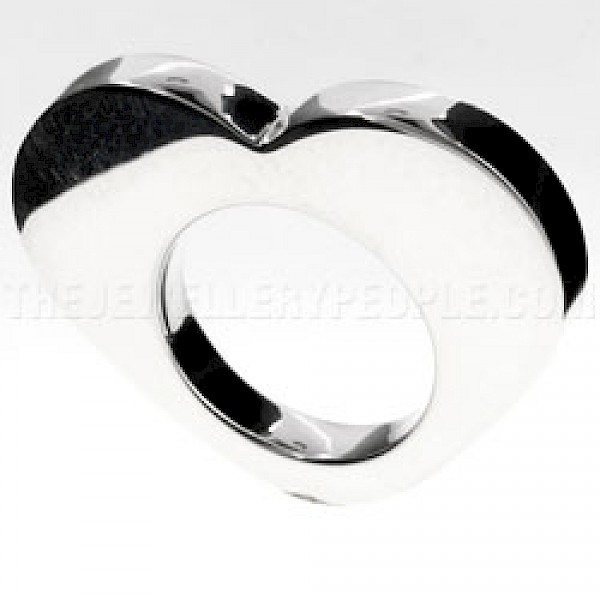 Boxed Heart Silver Ring - RG107
