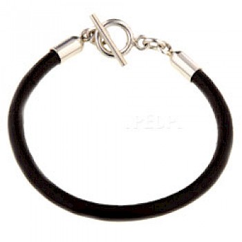 Brown Leather Bracelet - 5mm