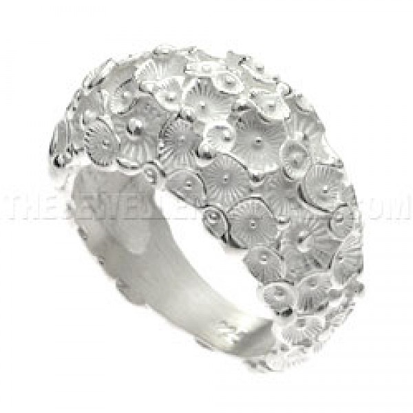 Bubble Flower Silver Ring -RG184