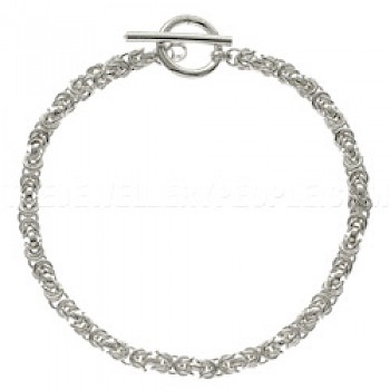 Byzantine Chain Silver Bracelet - 4mm