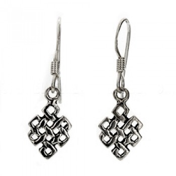 Celtic Knot Silver Earrings - Angular
