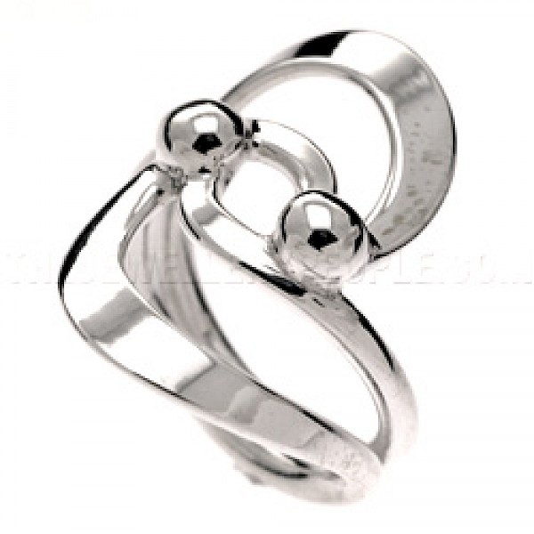 Centre Swirl Silver Ring - RG070