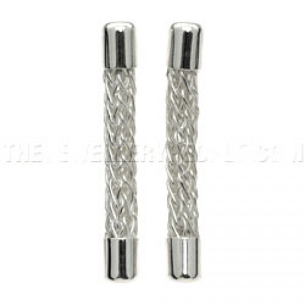 Chain Silver Drop Earrings - 40mm Long