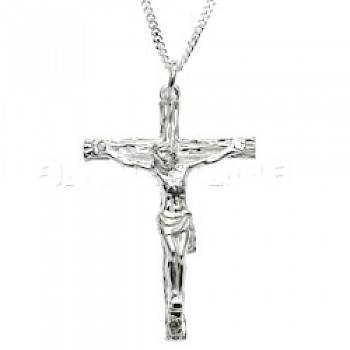 Christ Cross Silver Pendant - Large - 2539