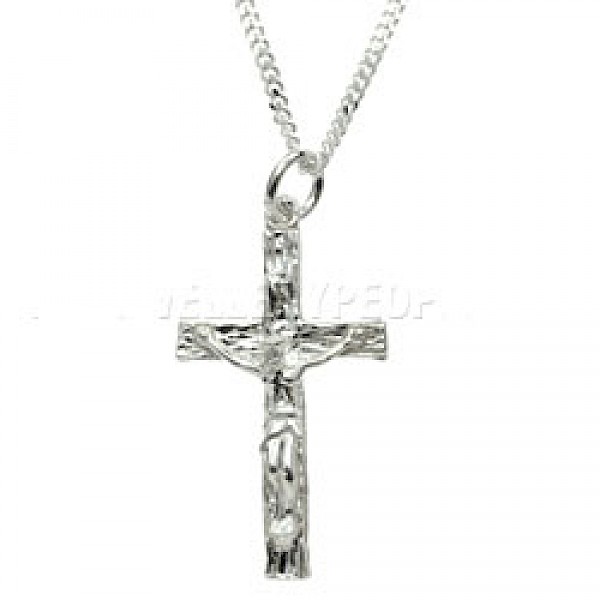 Christ Cross Silver Pendant - 2547