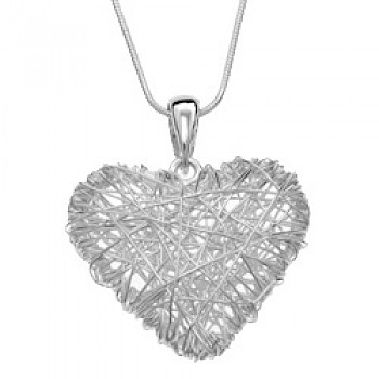 Cloud Heart Silver Pendant - PT558