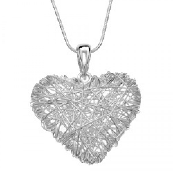 Cloud Heart Silver Pendant - PT558