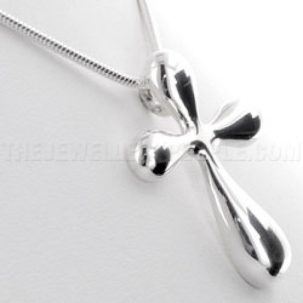 Cloud Silver Cross Pendant - PT135