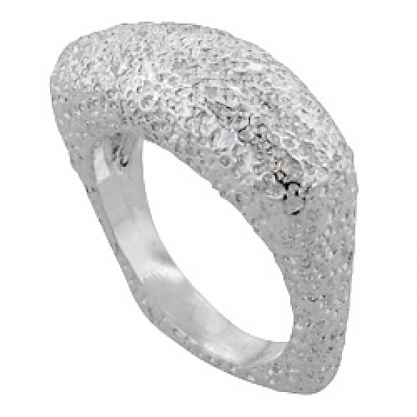 Clustered Effect Square Silver Ring - RG280