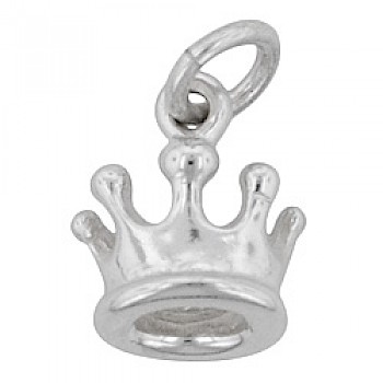 Crown Silver Charm