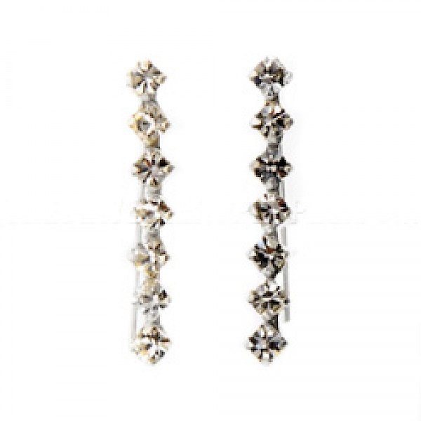 Crystal Silver Earrings