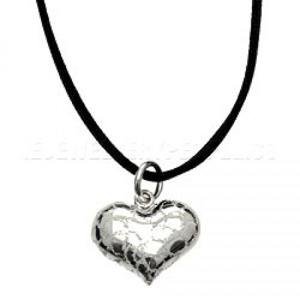 Cute Scale Silver Heart Pendant - Small - PT612