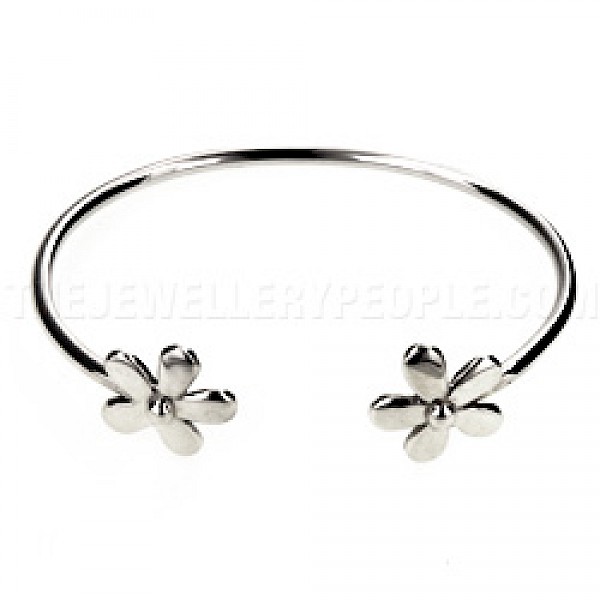 Daisy Child's Silver Bangle - Childs size - ages 5+ - BY053