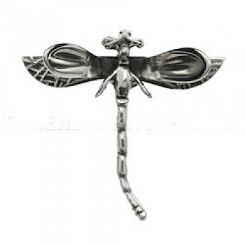 Dragonfly Silver Brooch and Pendant - 37mm Wide