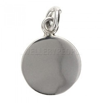 Disc Engravable Silver Charm - 15mm