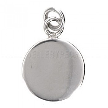 Disc Engravable Silver Charm - 17mm