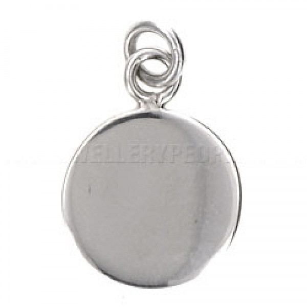 Disc Engravable Silver Charm - 17mm