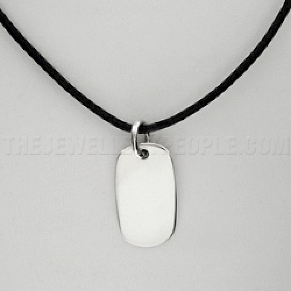 Dog-Tag Silver Pendant - PT191