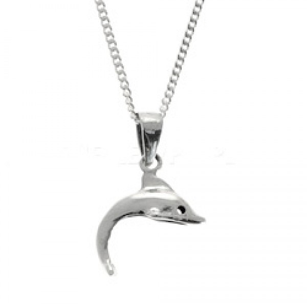 Dolphin Silver Pendant - Small - PT497