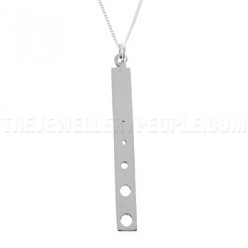 Dot Holes Silver Pendant - PT227