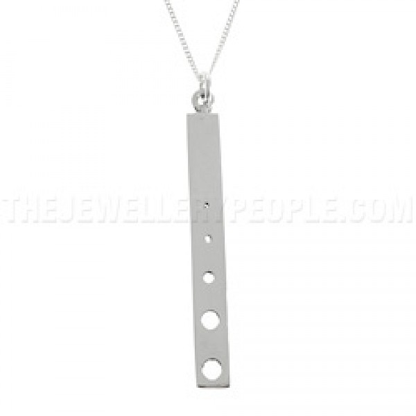 Dot Holes Silver Pendant - PT227