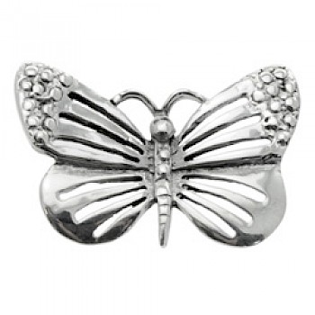 Dotty Butterfly Silver Brooch
