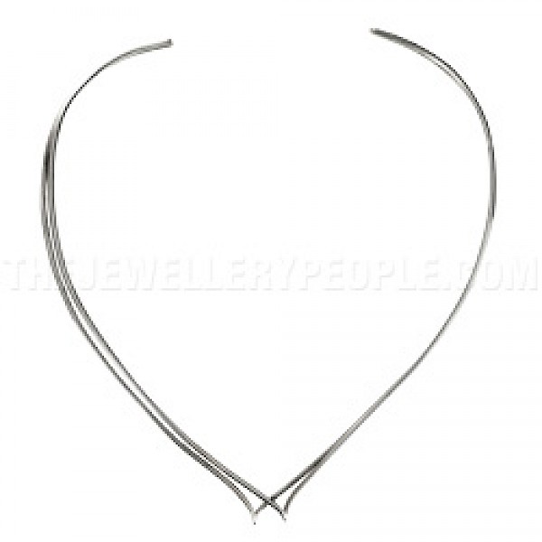 Double Twist Silver Collar