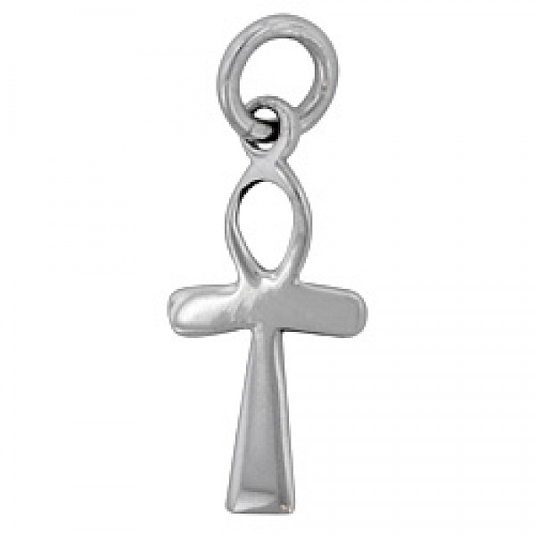 Ankh Cross Silver Charm
