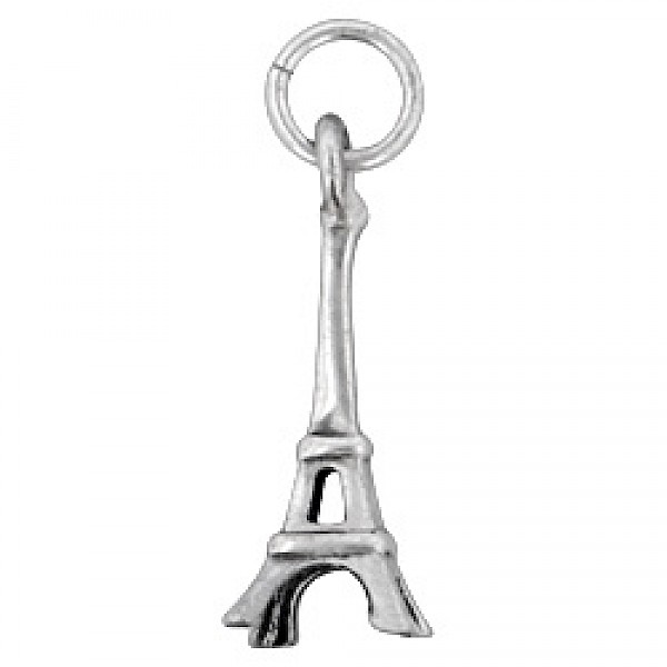 Eiffel Tower Silver Charm