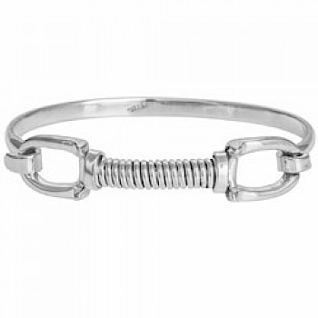 Equestrian Stirrup Silver Bangle