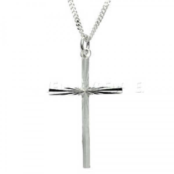 Etched Star Cross Pendant