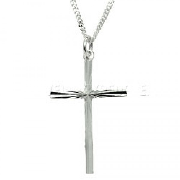 Etched Star Cross Pendant - 2550